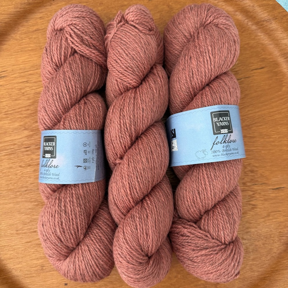 Blacker Yarns Folklore New Wool Yarn 3 Skeins